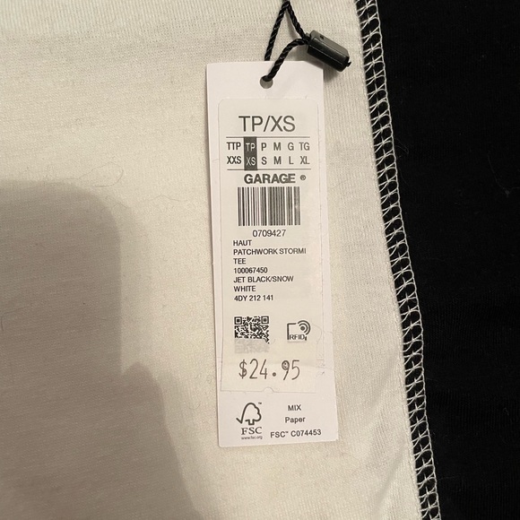 Garage Baby Tee Black and White - Picture 3 of 4